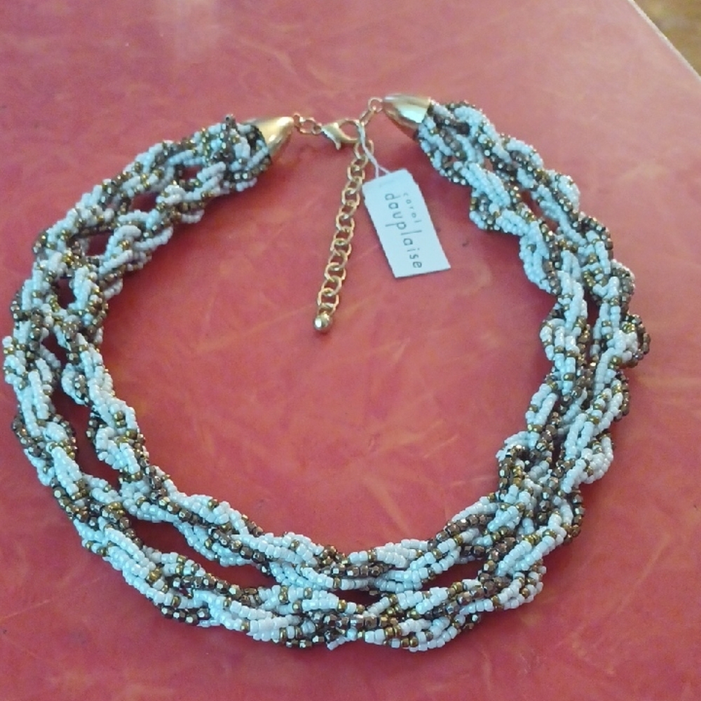 Carol Dauplaise Beaded Necklace 15 Inch With 3 Inch Extenter